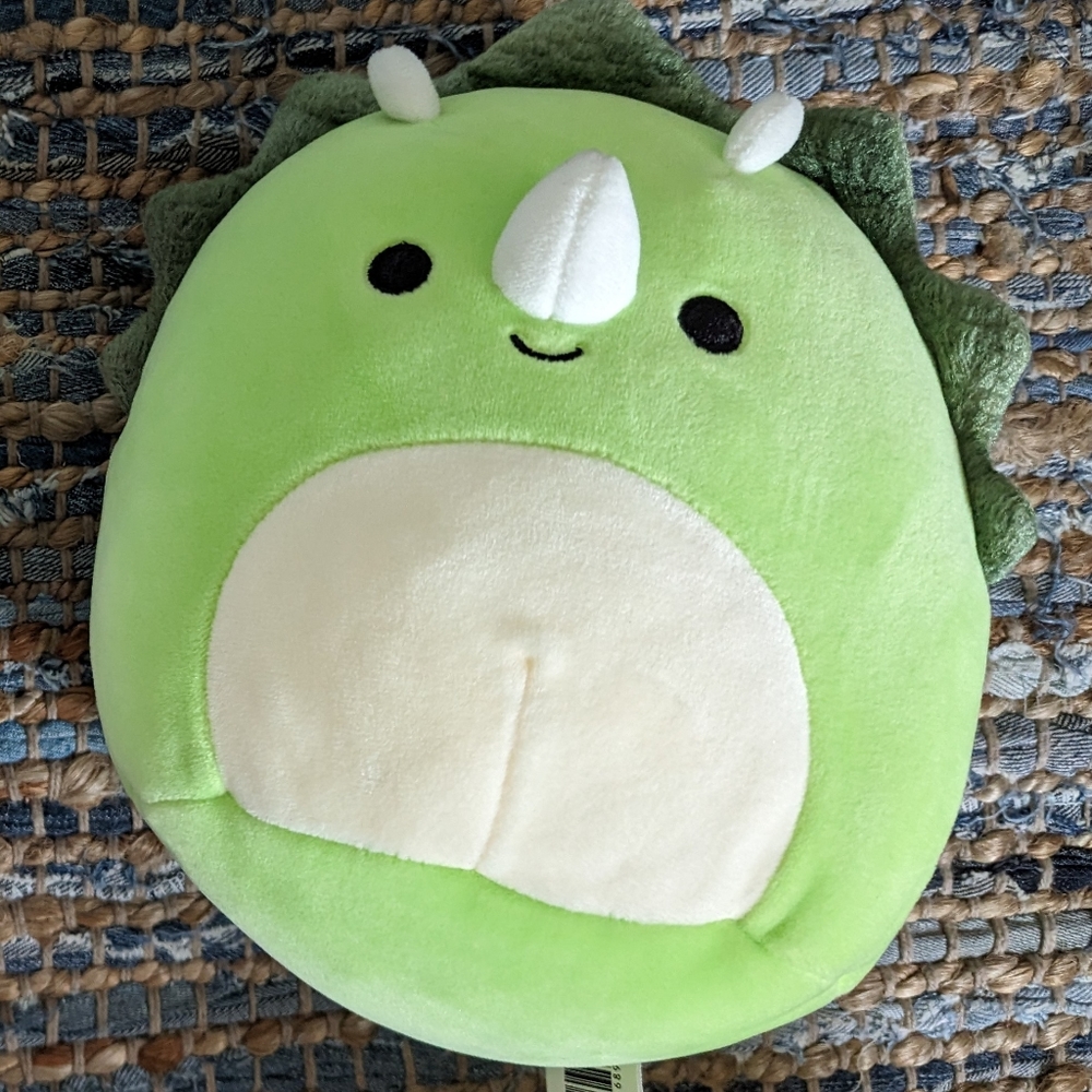 Tristan the Green Triceratop squashmallow